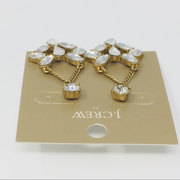 J. Crew Factory Faux Diamond Dangle Earrings - Picture 5 of 8